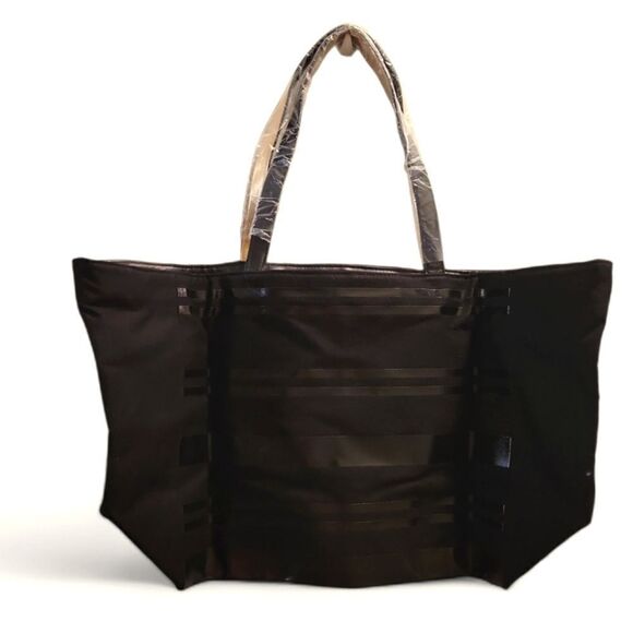 NWT! Victoria’s Secret Lace Up Corset Black Rose Gold Weekender Travel Tote Bag - Picture 3 of 8